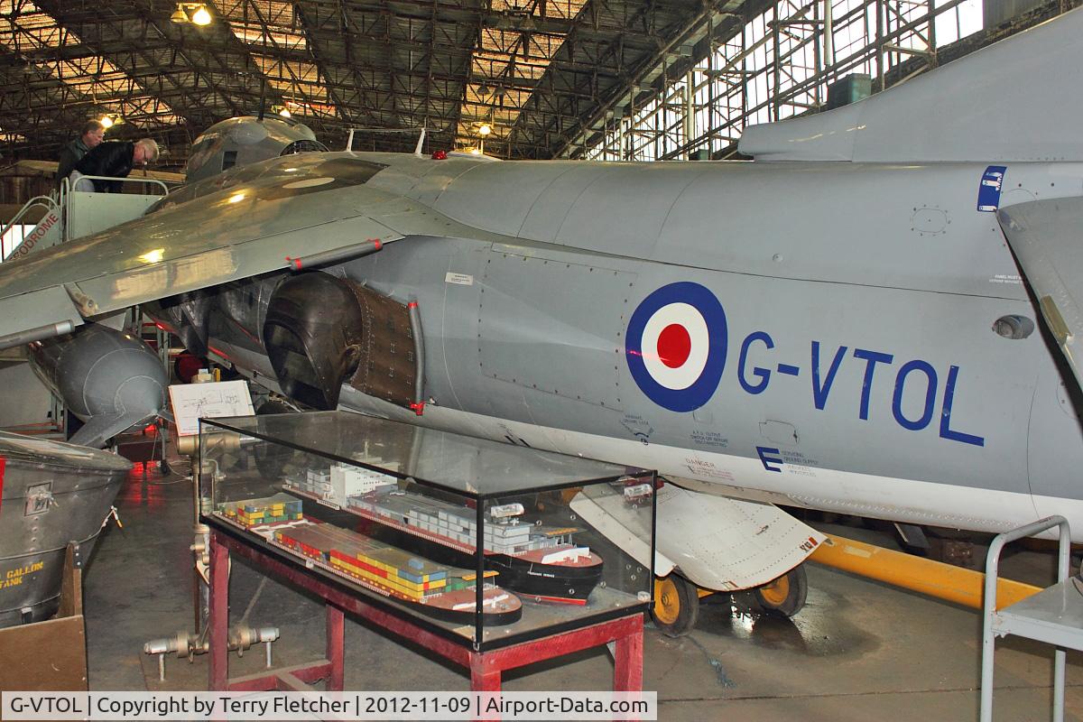 G-VTOL, 1970 Hawker Siddeley Harrier T.52 C/N B3-41H-735795, 1970 Hawker Siddeley Harrier MK.52, c/n: B3-41H-735795 at Brooklands Museum