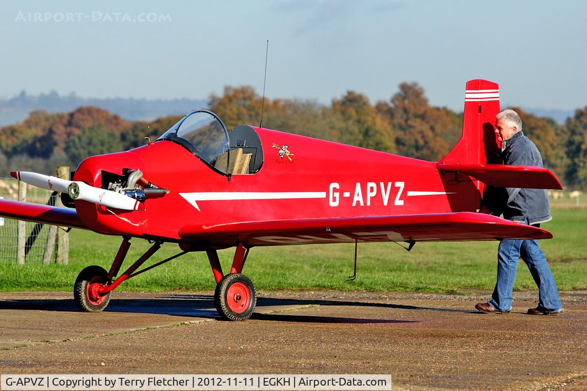 G-APVZ, 1960 Rollason Druine D.31 Turbulent C/N PFA 545, 1960 Rollason Druine D.31 TURBULENT, c/n: PFA 545 at Headcorn