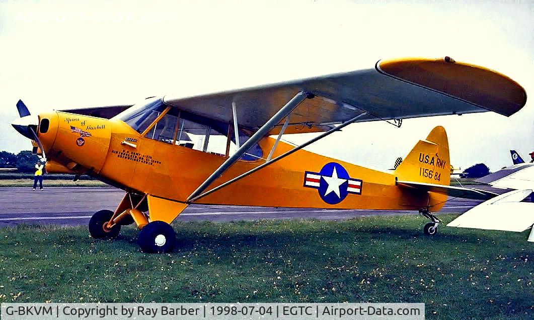 G-BKVM, 1951 Piper L-21A Super Cub (PA-18-125) C/N 18-849, Piper L-21A-105 Super Cub [18-849] Cranfield~G 04/07/1998
