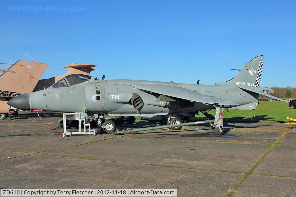 ZD610, 1985 British Aerospace Sea Harrier F/A.2 C/N 1H-912049/B43/P27, 1985 British Aerospace Sea Harrier F/A.2, c/n: 1H-912049/B43/P27 at Bruntingthorpe