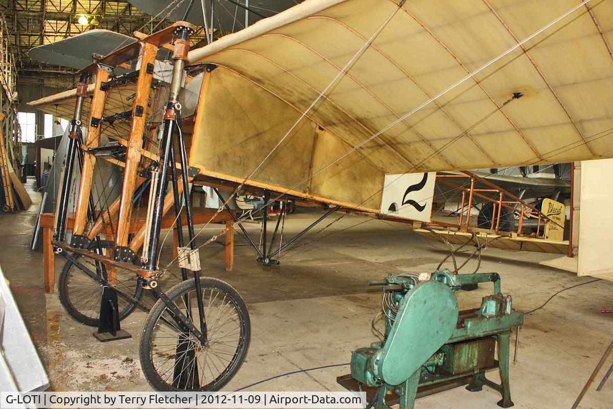 G-LOTI, 1982 Bleriot XI Replica C/N PFA 088-10410, 1982 Beach Ml REPLICA BLERIOT XI, c/n: PFA 088-10410 at Brooklands Museum