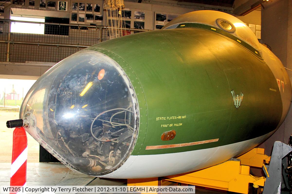 WT205, English Electric Canberra B.15 C/N SH1710, Nose of English Electric Canberra B.15, c/n: SH1710 at Manston Museum