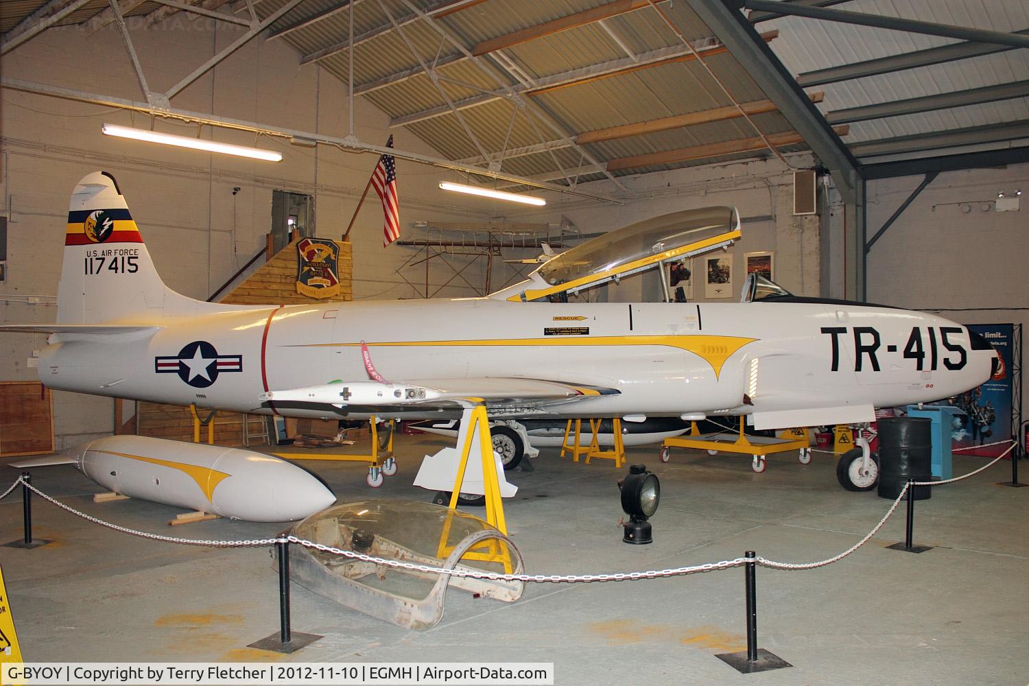 G-BYOY, Canadair T-33AN Silver Star 3 C/N T33-231, Canadair T-33AN Silver Star 3, c/n: T33-231 at Manston Museum