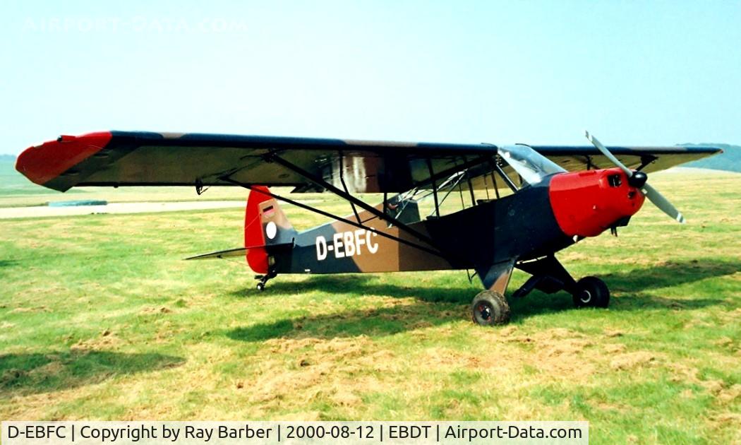 D-EBFC, 1953 Piper L-18C Super Cub (PA-18-95) C/N 18-3161, Piper L-18C-95 Super Cub [18-3161] Schaffen-Diest~OO 12/08/2000