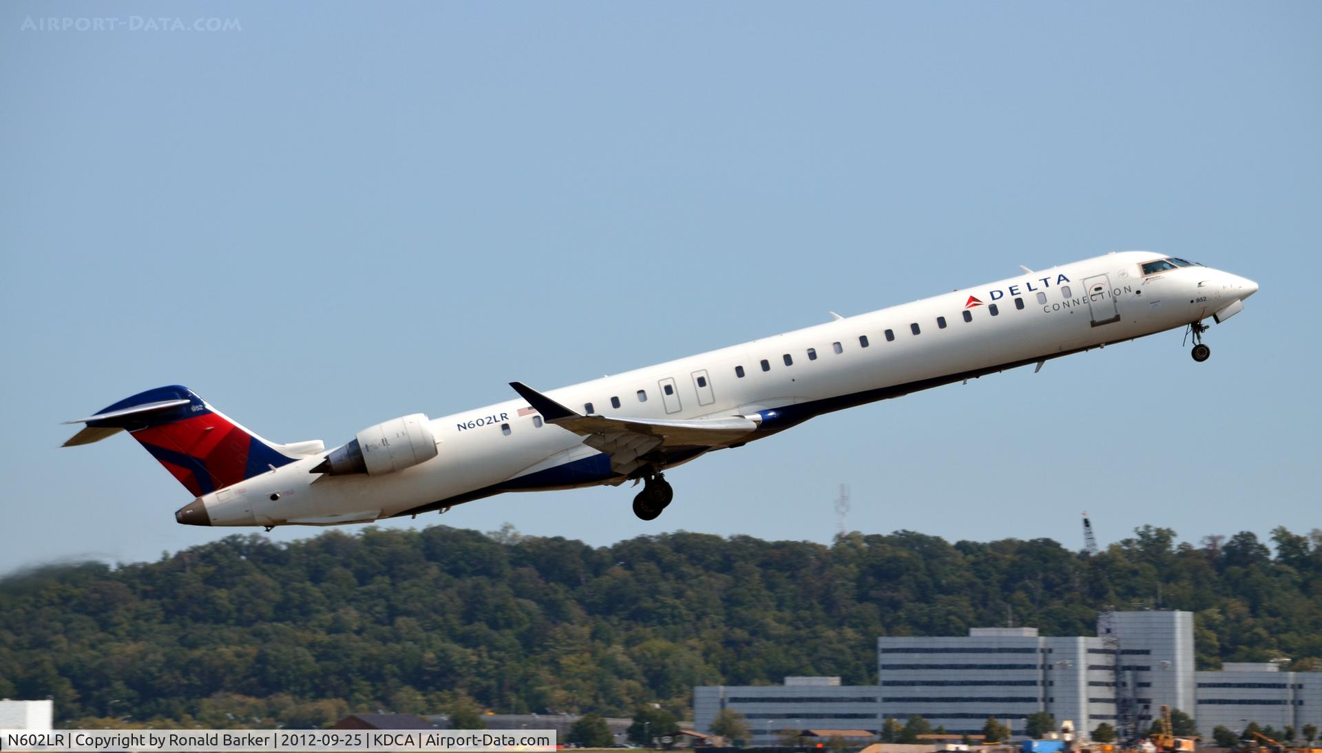 N602LR, 2008 Bombardier CRJ-900ER (CL-600-2D24) C/N 15151, Takeoff DCA
