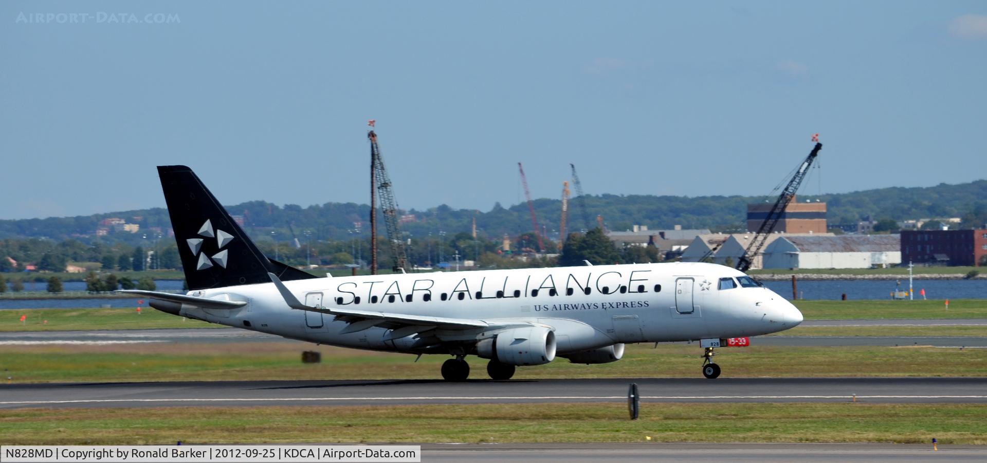 N828MD, 2005 Embraer 170SU (ERJ-170-100SU) C/N 17000048, Takeoff DCA