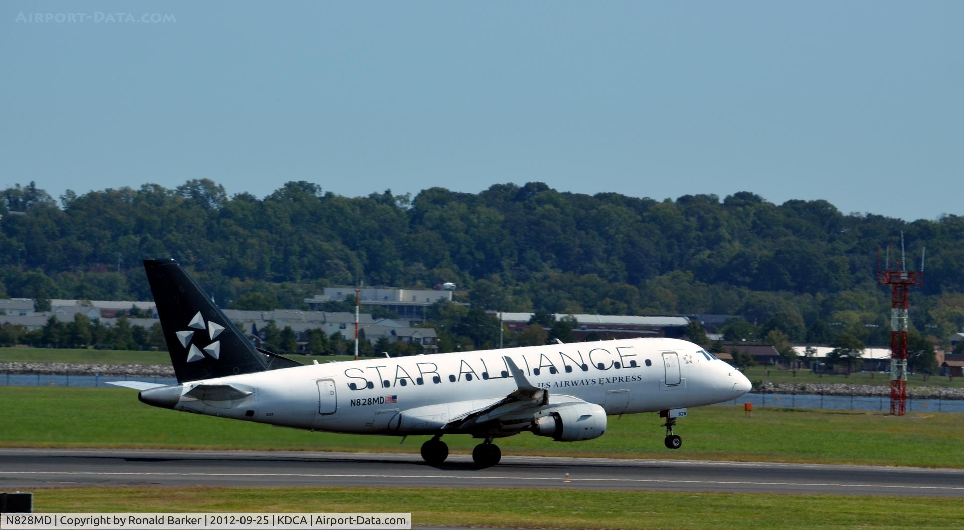 N828MD, 2005 Embraer 170SU (ERJ-170-100SU) C/N 17000048, Takeoff DCA