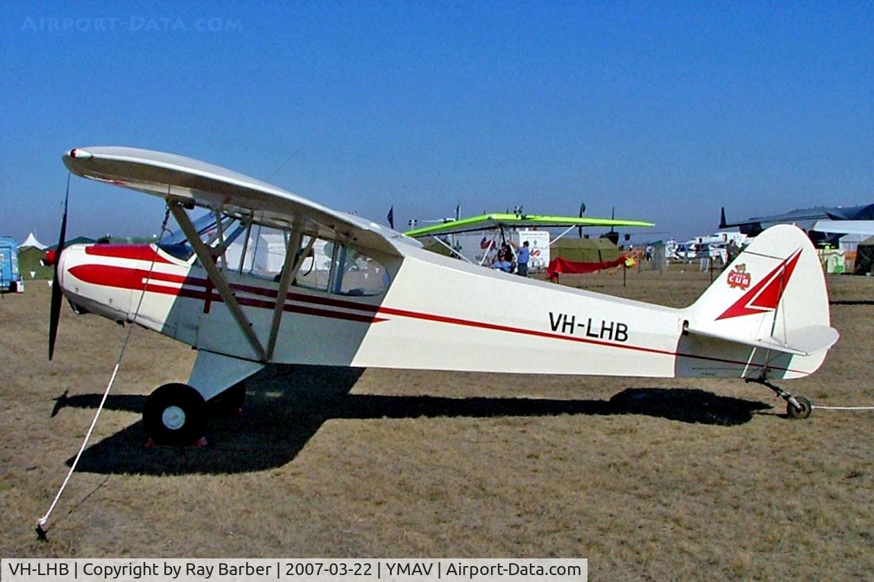 VH-LHB, 1959 Piper PA-18 C/N 18-7076, Piper PA-18-150 Super Cub [18-7076] Avalon~VH 22/03/2007. This was transferred to the Australian Ultralight register in 2008