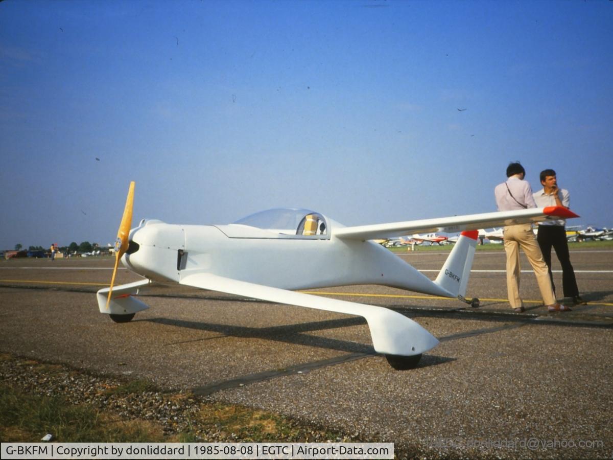 G-BKFM, 1983 QAC Quickie Q1 C/N PFA 094-10570, QAC Quickie G-BKFM pfa meeting cranfield 1985