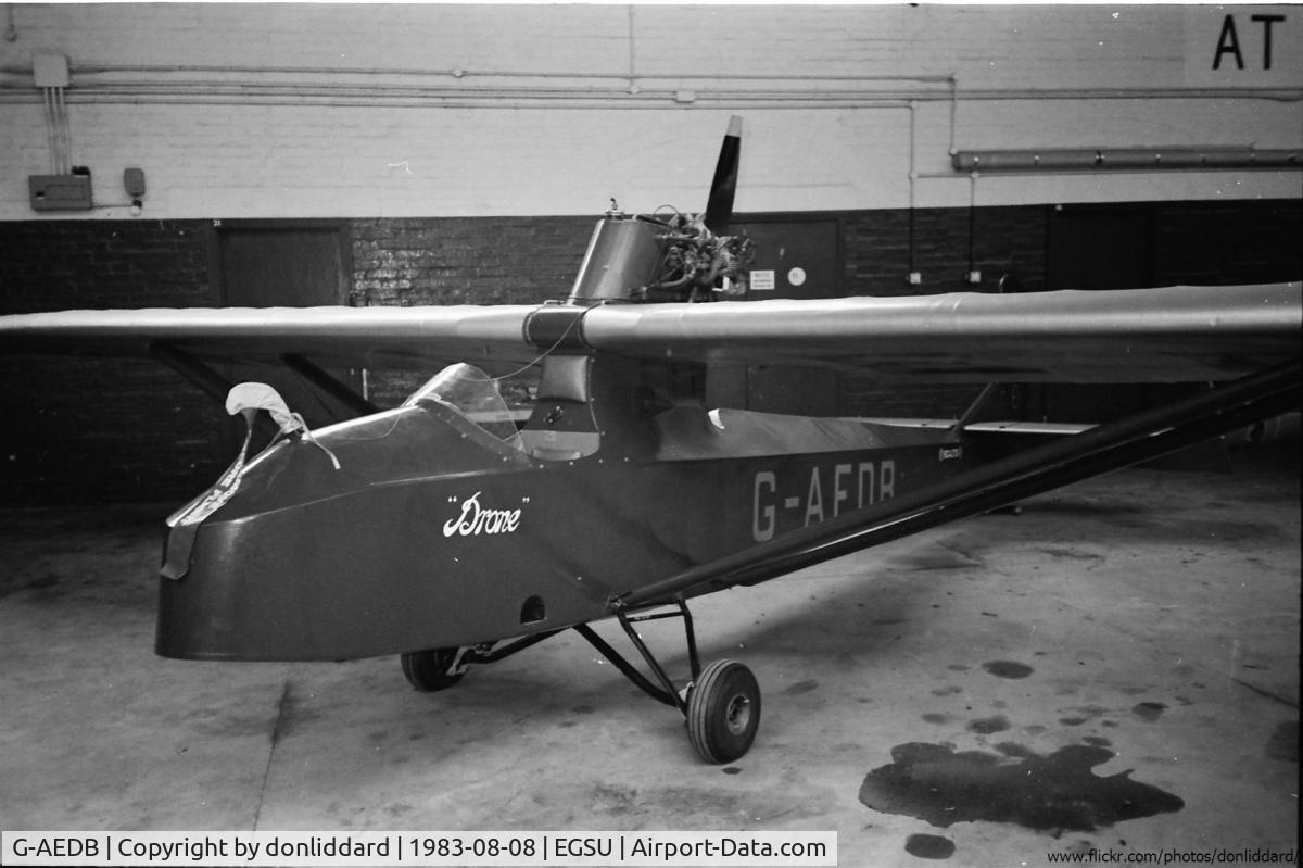 G-AEDB, 1936 BAC Drone C/N 13, G-AEDB 1936 drone duxford airfield 1983