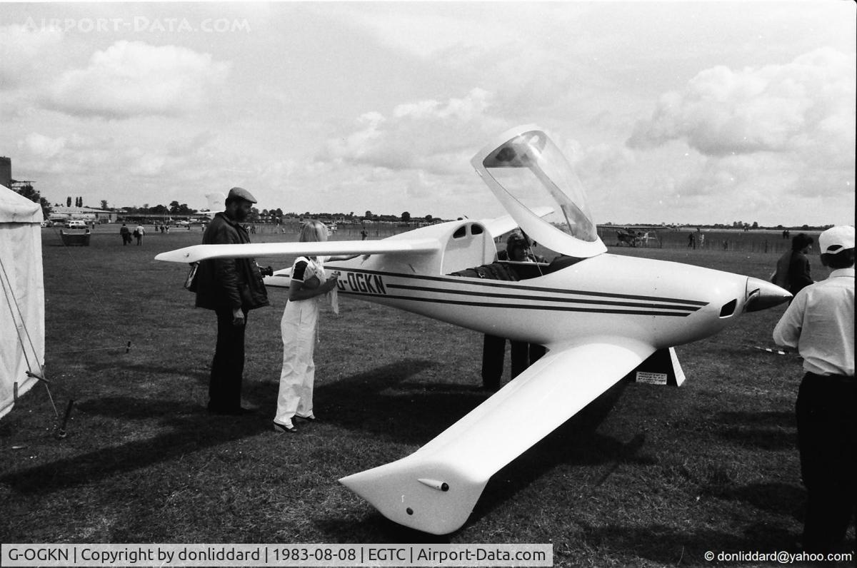 G-OGKN, 1983 QAC Quickie Q2 C/N PFA 094A-10790, G-OGKN Rutan Quickie 2 cranfield egtc pfa meeting 1983