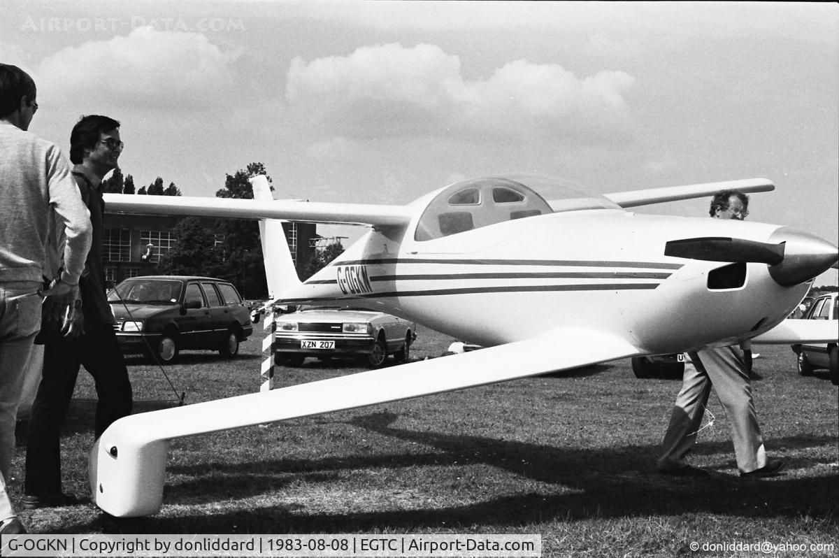 G-OGKN, 1983 QAC Quickie Q2 C/N PFA 094A-10790, G-OGKN Rutan Quickie 2 cranfield egtc pfa meeting 1983