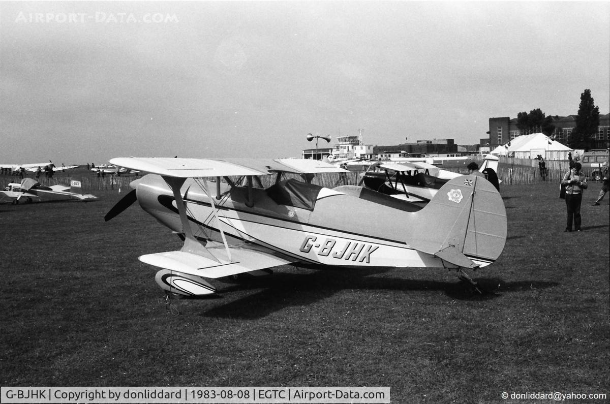 G-BJHK, 1980 EAA Acrosport I C/N PFA 072-10470, G-BJHK acrosport Cranfield egtc pfa meeting 1983 usually flew out of EGML damyns hall