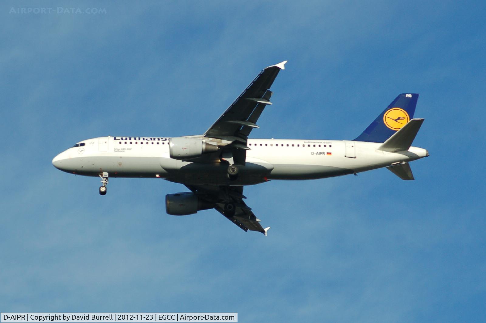 D-AIPR, 1990 Airbus A320-211 C/N 111, D-AIPR Lufthansa Airbus A330-211 on approach to Manchester Airport.