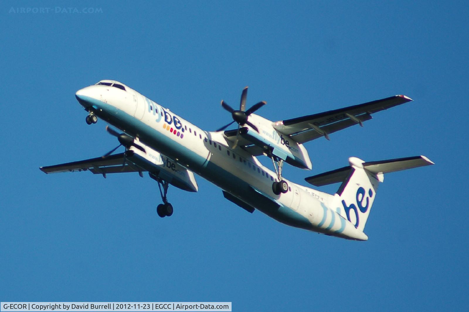 G-ECOR, 2009 De Havilland Canada DHC-8-402Q Dash 8 C/N 4248, G-ECOR Flybe De Havilland Canada DHC-8-402Q on approach to Manchester Airport.