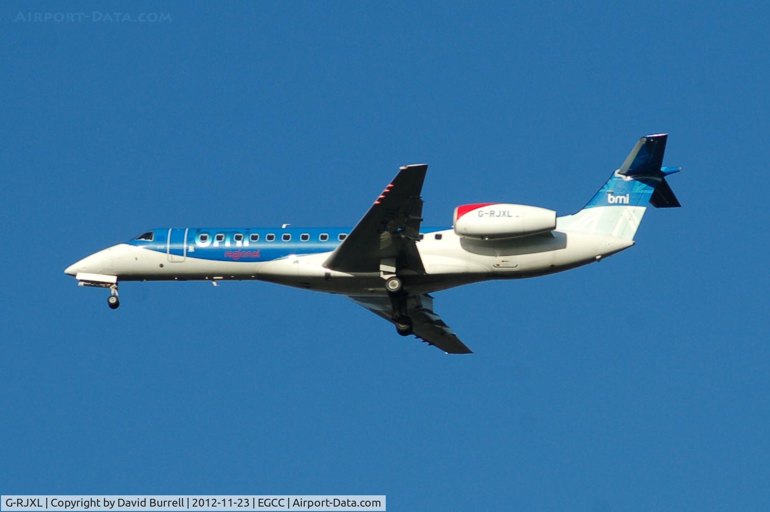 G-RJXL, 2001 Embraer ERJ-135ER (EMB-135ER) C/N 145376, G-RJXL BMI Regional Embraer-135R on Approach to Manchester Airport.