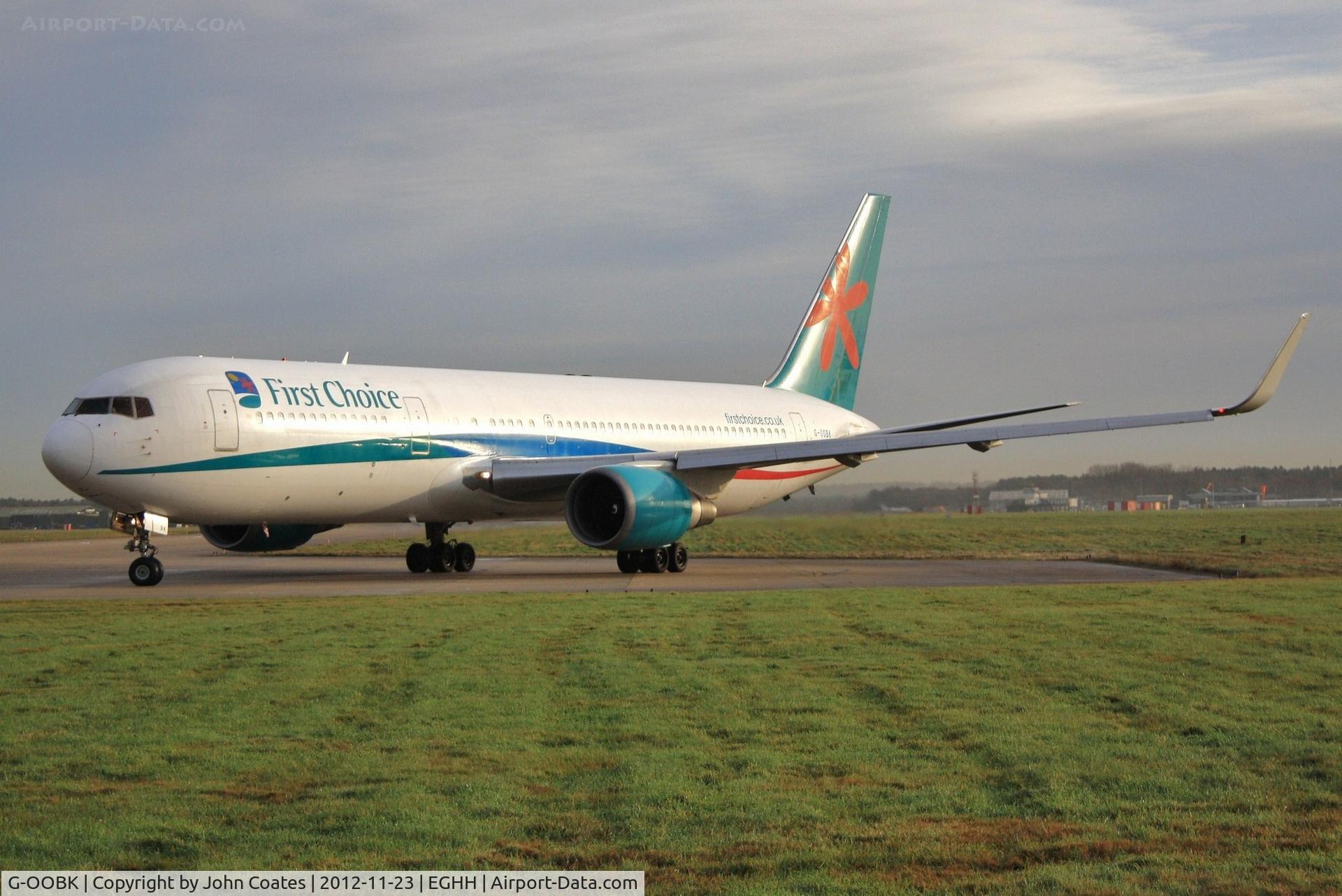G-OOBK, 1995 Boeing 767-324/ER C/N 27392, Maybe last 767 from BOH does a 180 to backtrack on arrival.