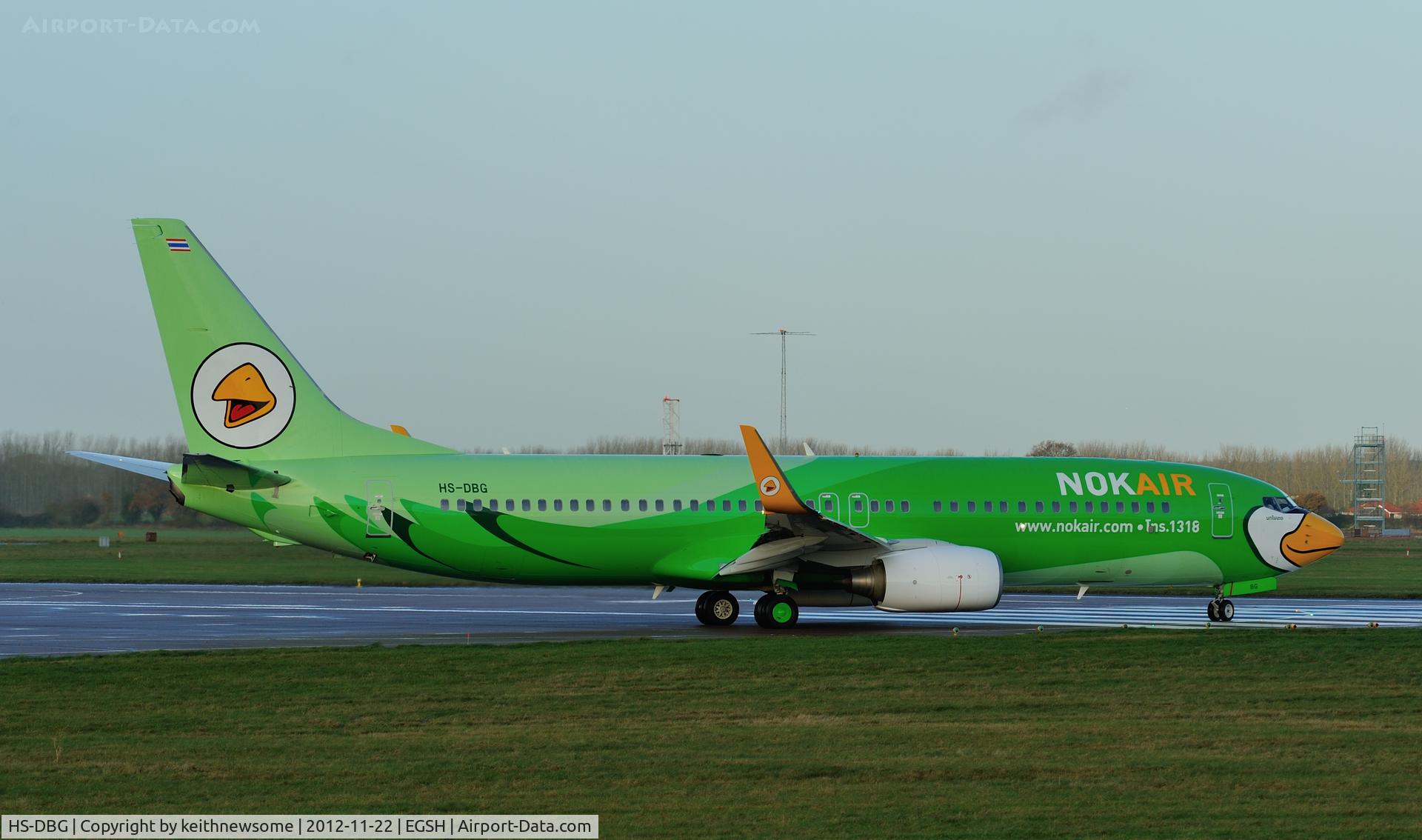 HS-DBG, 2007 Boeing 737-8FH C/N 35094/2195, Turning before departure following respray.