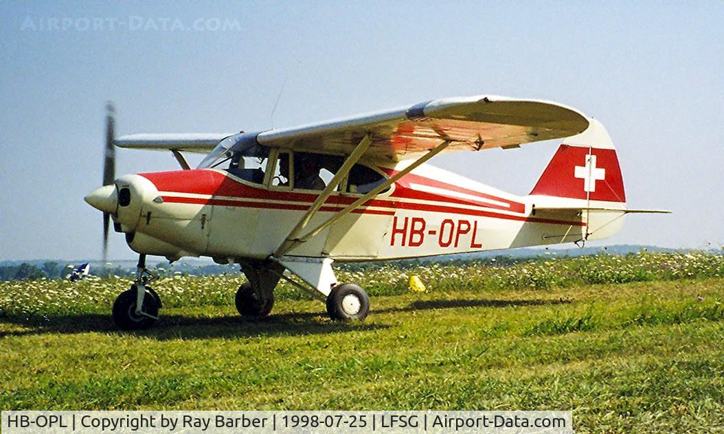 HB-OPL, 1955 Piper PA-22-150 Tri Pacer C/N 22-2865, Piper PA-22-150 Tri Pacer [22-2865] Epinal-Mirecourt~F 25/07/1998.