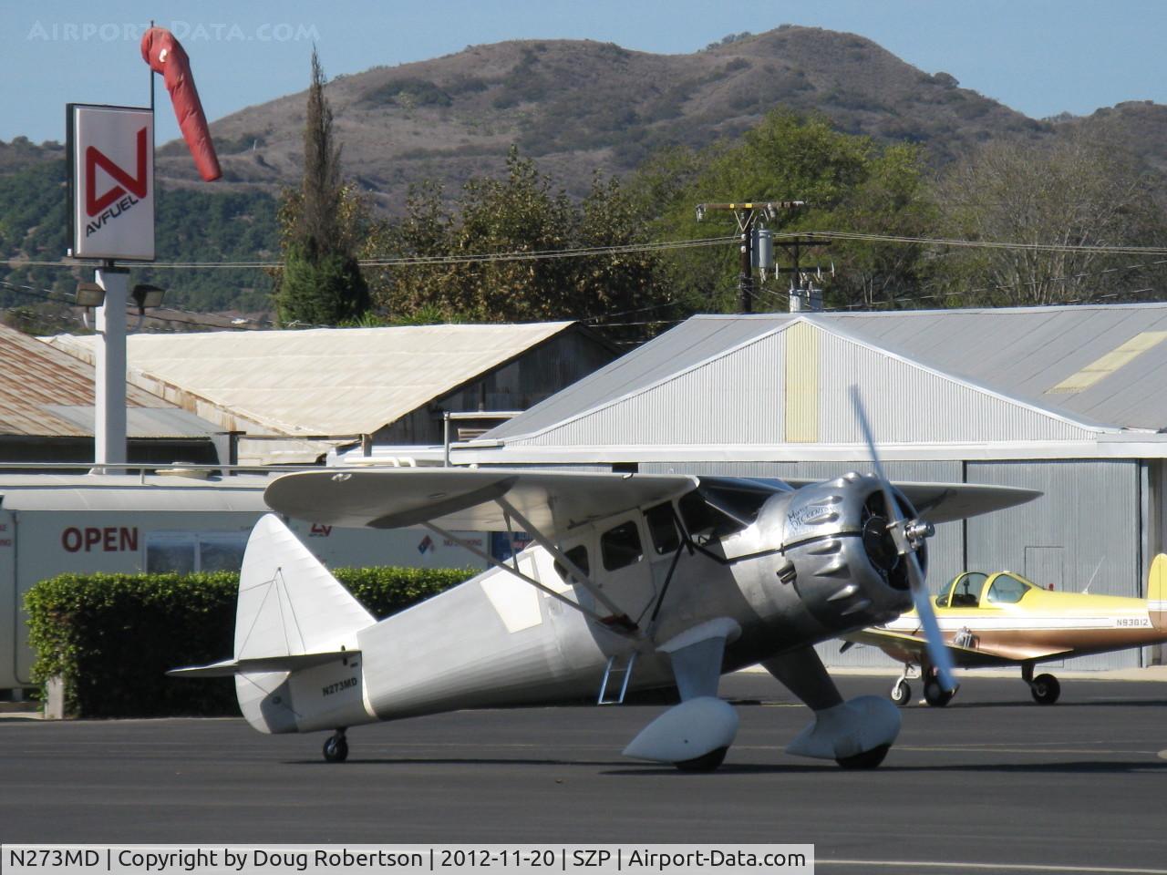 N273MD, 2008 Dickenson Howard DGA-21 (Replicate) C/N 001, 2008 DICKENSON HOWARD DGA-21, P&W R-1340-57 Wasp 600 Hp radial, taxi back