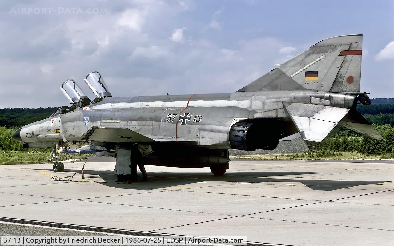 37 13, 1972 McDonnell Douglas F-4F Phantom II C/N 4379, flightline at Fliegerhorst Pferdsfeld