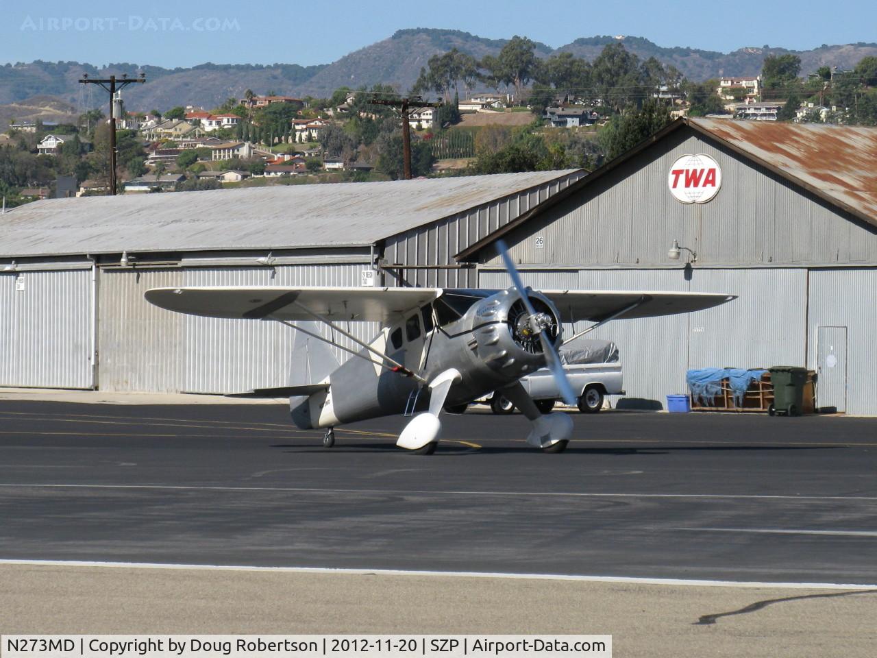 N273MD, 2008 Dickenson Howard DGA-21 (Replicate) C/N 001, 2008 DICKENSON HOWARD DGA-21 'Mr. DICKENSON', P&W R-1340-57 Wasp 600 Hp radial, holding short 22