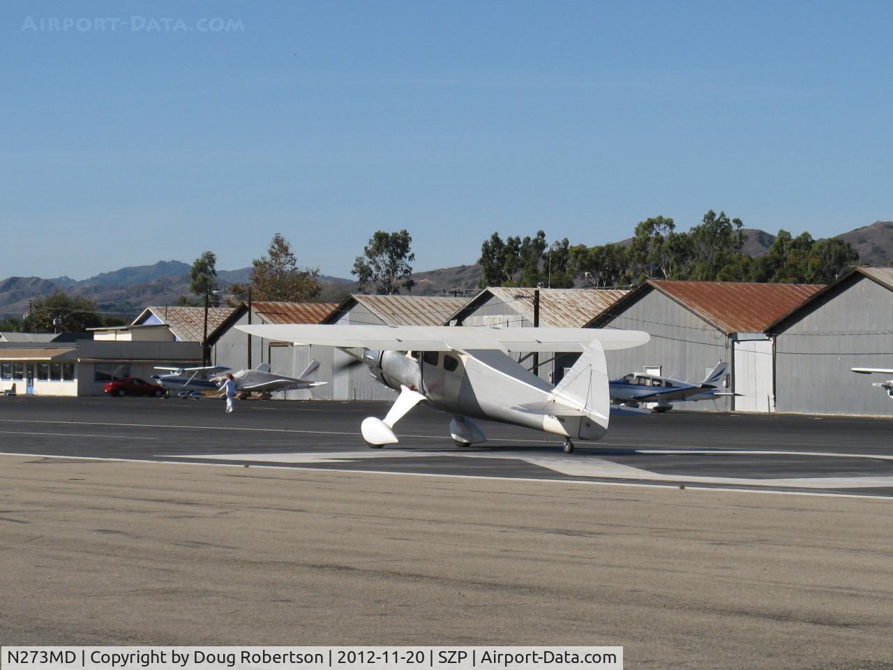N273MD, 2008 Dickenson Howard DGA-21 (Replicate) C/N 001, 2008 DICKENSON HOWARD DGA-21 'Mr. DICKENSON', P&W R-1340-57 600 Hp radial, takeoff roll Rwy 22