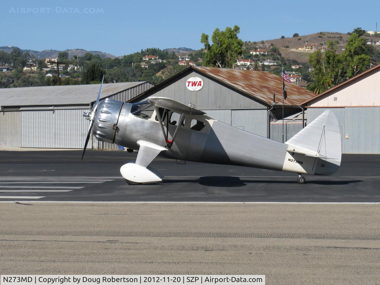 N273MD, 2008 Dickenson Howard DGA-21 (Replicate) C/N 001, 2008 DICKENSON HOWARD DGA-21 'Mr. DICKENSON', P&W R-1340-57 Wasp 600 Hp, taking the active