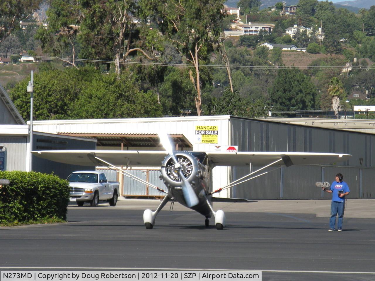 N273MD, 2008 Dickenson Howard DGA-21 (Replicate) C/N 001, 2008 DICKENSON HOWARD DGA-21 'Mr. DICKENSON', P&W R-1340-57 Wasp 600 Hp radial, taxi with videocam coverage