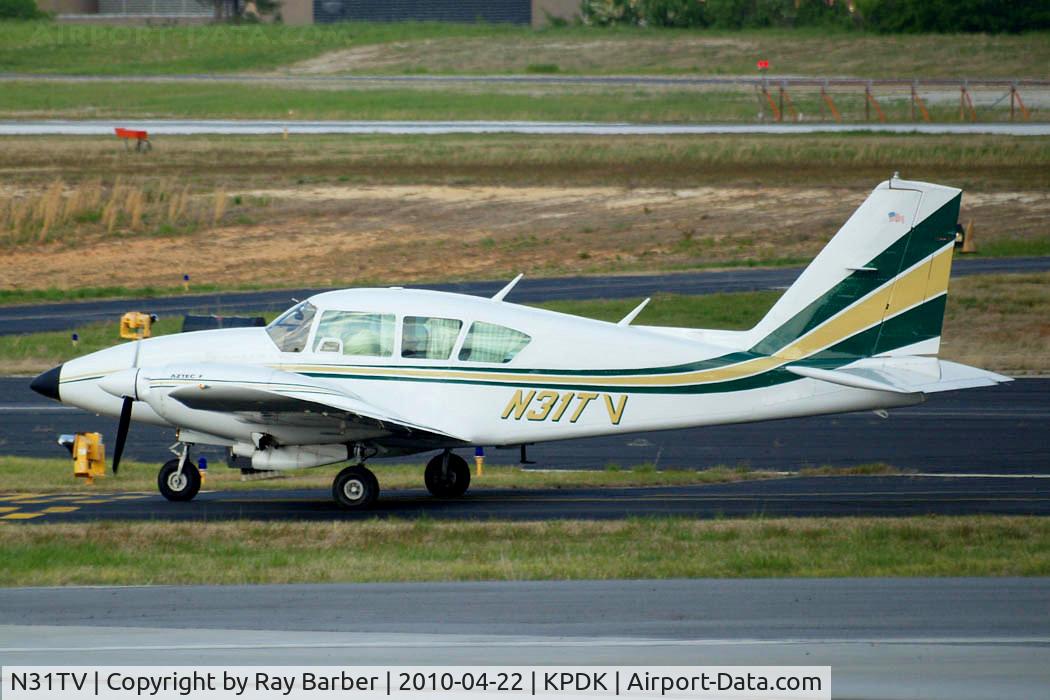 N31TV, 1979 Piper PA-23-250 C/N 27-7954054, Piper PA-23-250 Aztec F [27-7954054] Atlanta-Dekalb Peachtree~N  22/04/2010. Note the V is not in alignment with the rest of the registration.