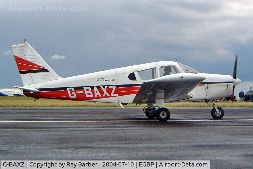 G-BAXZ, 1970 Piper PA-28-140 Cherokee C C/N 28-26760, Piper PA-28-140 Cherokee C [28-26760] Kemble~G 10/07/2004