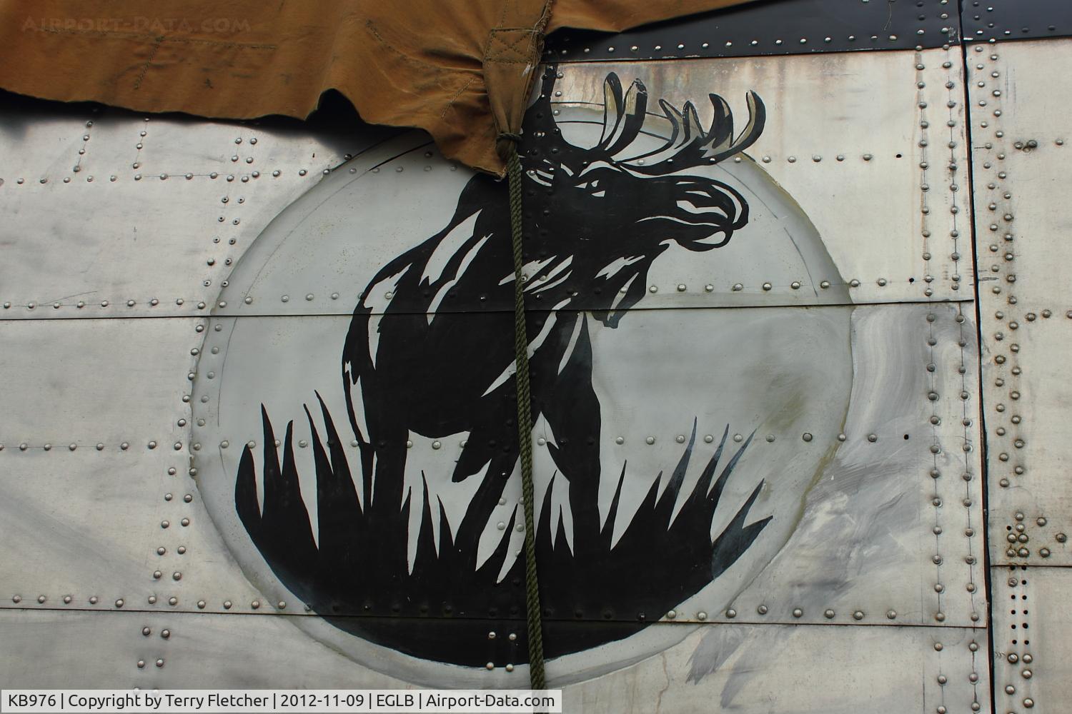 KB976, 1944 Victory Aircraft Avro 683 Lancaster B10 AR C/N 277, Artwork on Avro 683 Lancaster at Brooklands Museum