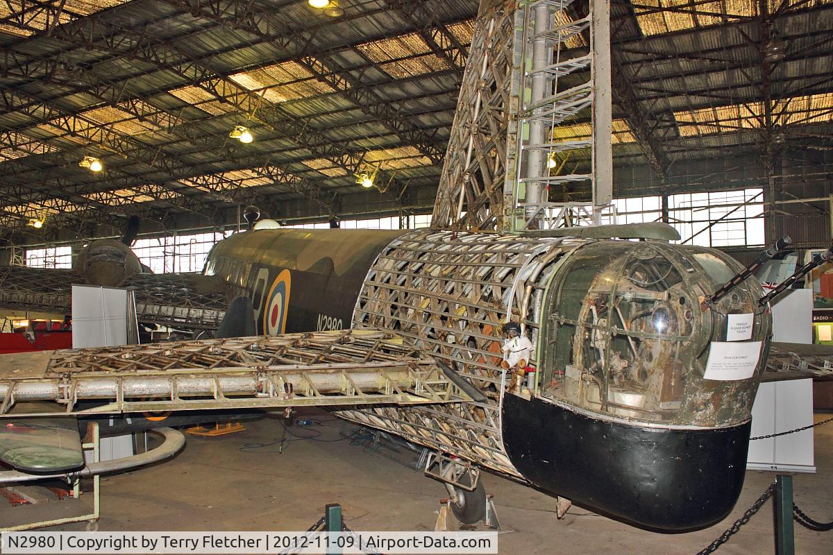 N2980, 1940 Vickers Wellington 1A C/N Not found N2980, 1940 Vickers Wellington 1A, c/n: N2980 at Brookland Museum