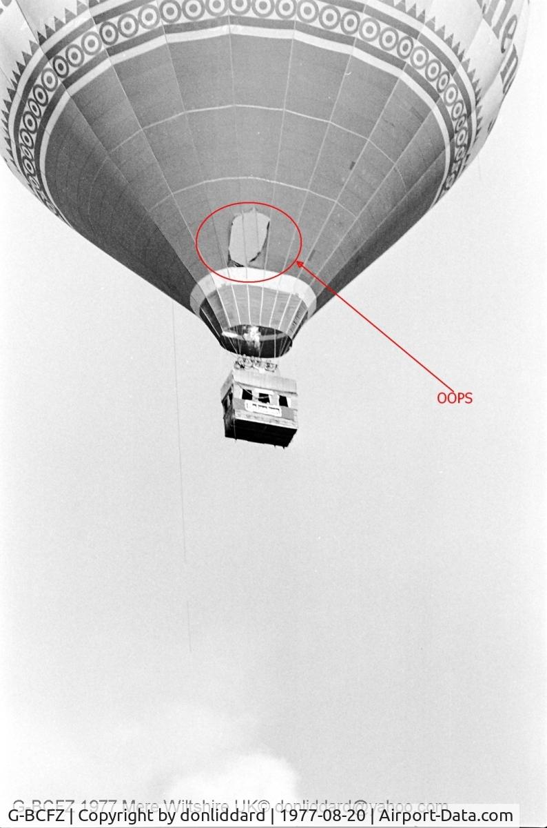 G-BCFZ, 1974 Cameron Balloons A-500 C/N 104, G-BCFZ BHGA british hang gliding competition mere wiltshire