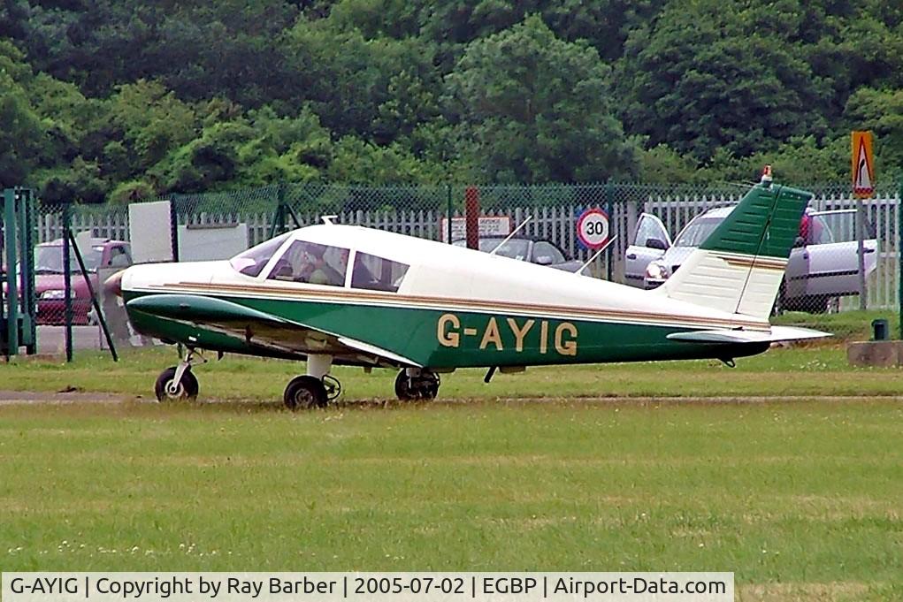 G-AYIG, 1970 Piper PA-28-140 Cherokee C/N 28-26878, Piper PA-28-140 Cherokee C [28-26878]  Kemble~G 02/07/2005