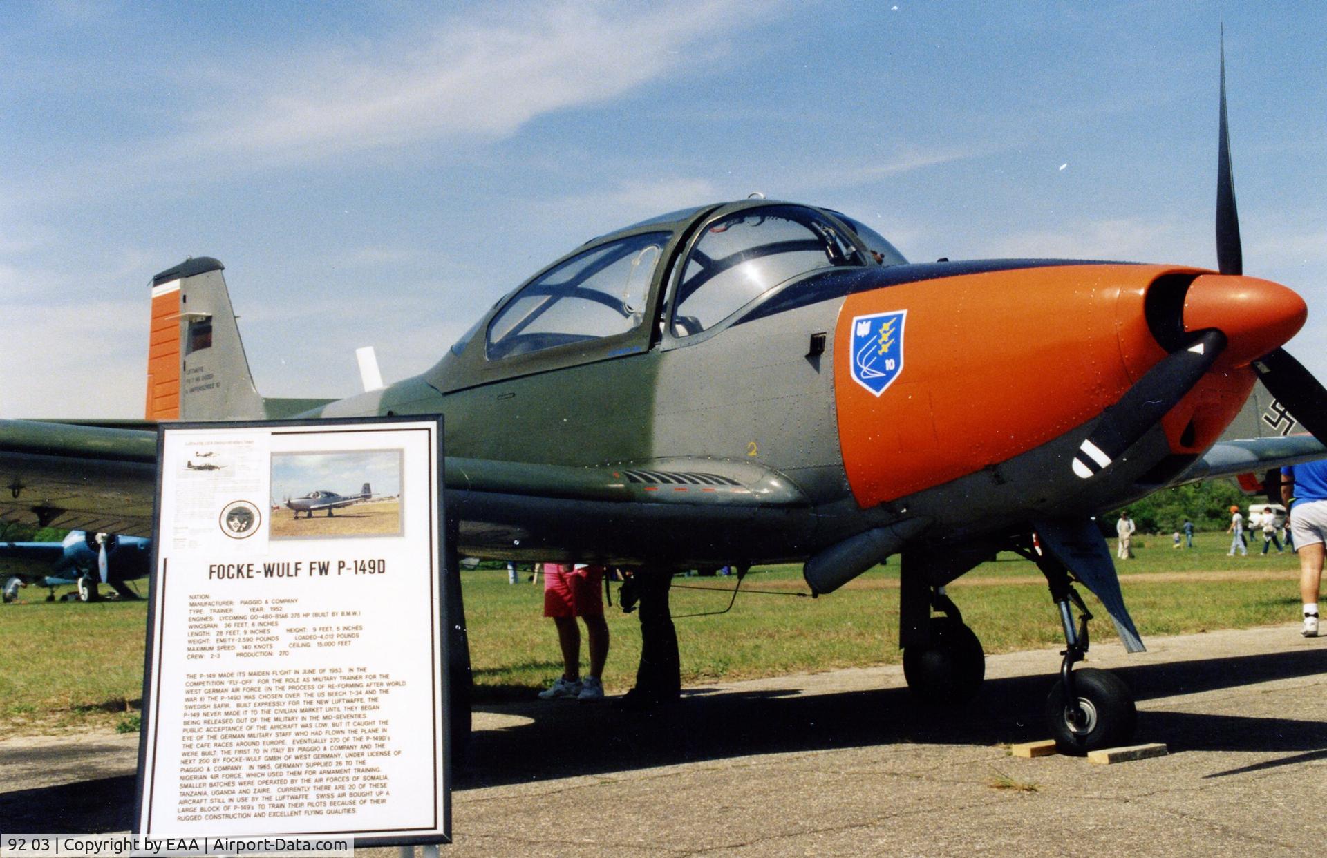 92 03, 1957 Piaggio P-149D C/N 296, Taken at Titusville Valiant Air Command