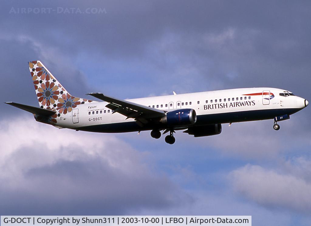 G-DOCT, 1992 Boeing 737-436 C/N 25853, Landing rwy 14R in Crossing Border tail c/s