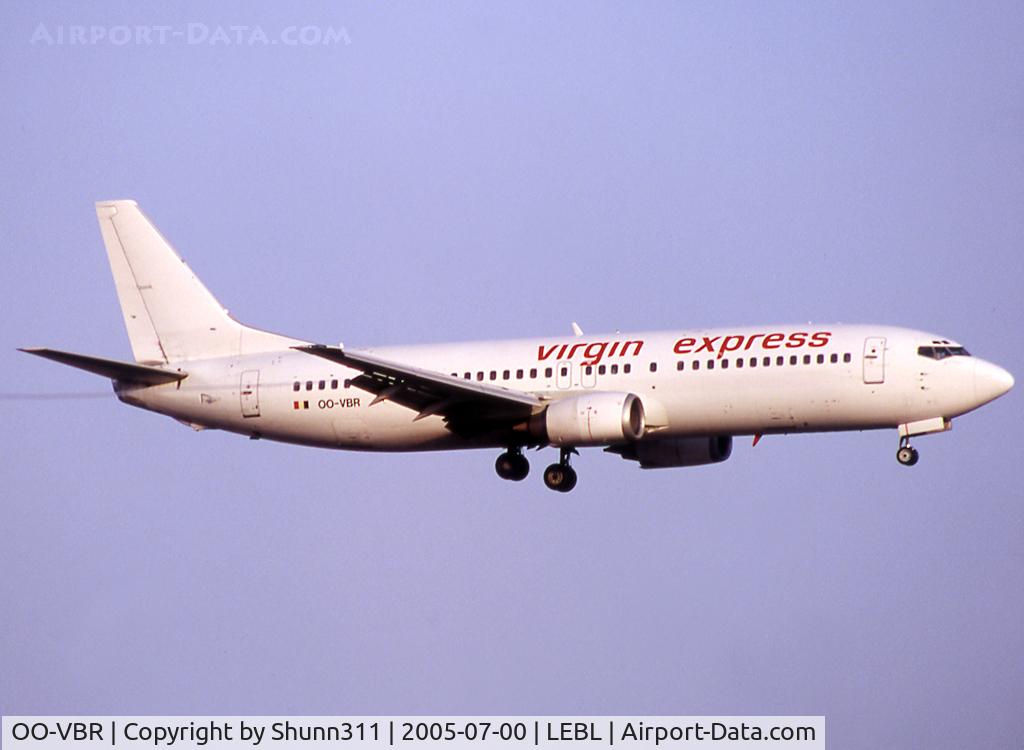 OO-VBR, 1989 Boeing 737-4Y0 C/N 24134, Landing rwy 25