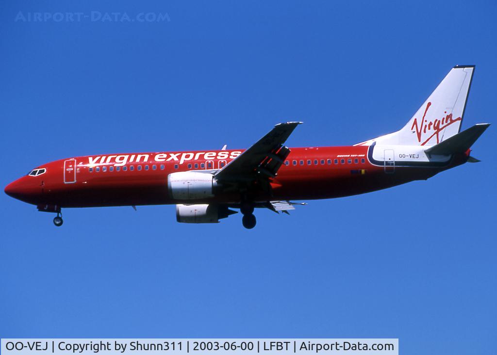 OO-VEJ, 1989 Boeing 737-405 C/N 24271, Landing rwy 20