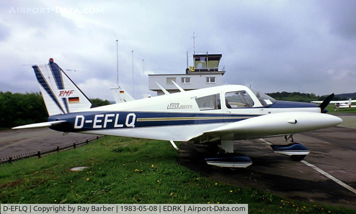 D-EFLQ, Piper PA-28-140 Cherokee C/N 28-7125370, Piper PA-28-140 Cherokee [28-7125370] Koblenz~D 08/05/1983. Image taken from a slide.