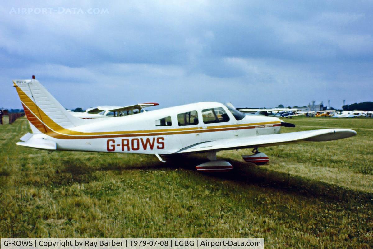 G-ROWS, 1976 Piper PA-28-151 Cherokee Warrior C/N 28-7715296, Piper PA-28-151 Cherokee Warrior [28-7715296] Leicester~G 08/07/1979. Image taken from a slide