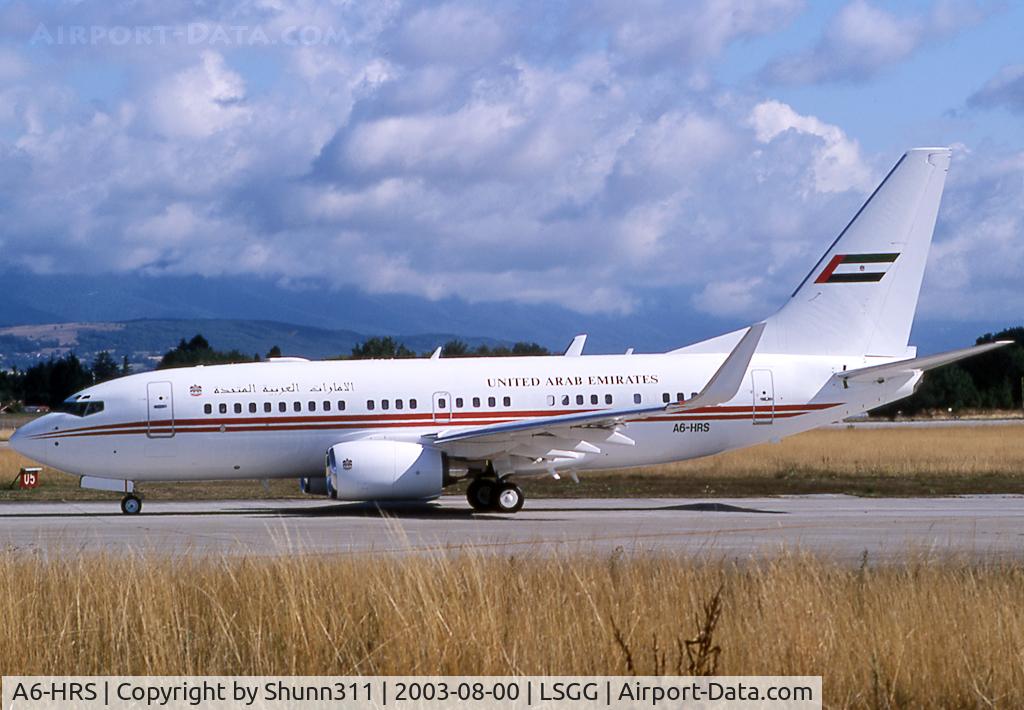 A6-HRS, Boeing 737-7E0 BBJ C/N 29251, Waiting his departing time...