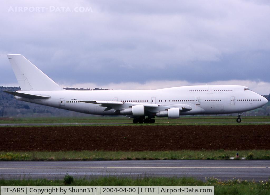 TF-ARS, 1983 Boeing 747-357 C/N 22996, Taking off rwy 02...