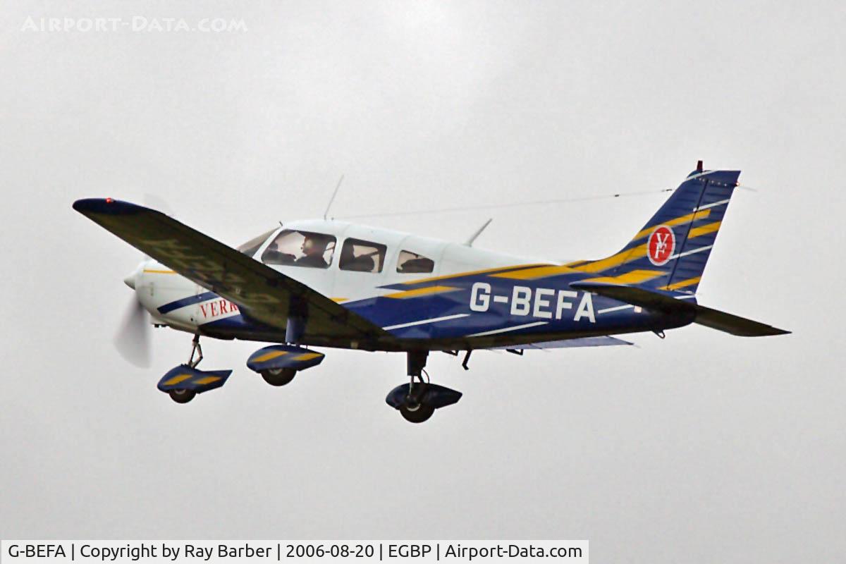 G-BEFA, 1976 Piper PA-28-151 Cherokee Warrior C/N 28-7615416, Piper PA-28-151 Cherokee Warrior [28-7615416] Kemble~G 20/08/2006