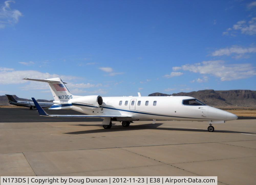 N173DS, Learjet 45 C/N 2092, Seen at Alpine-Casparis Airport in Alpine, Texas