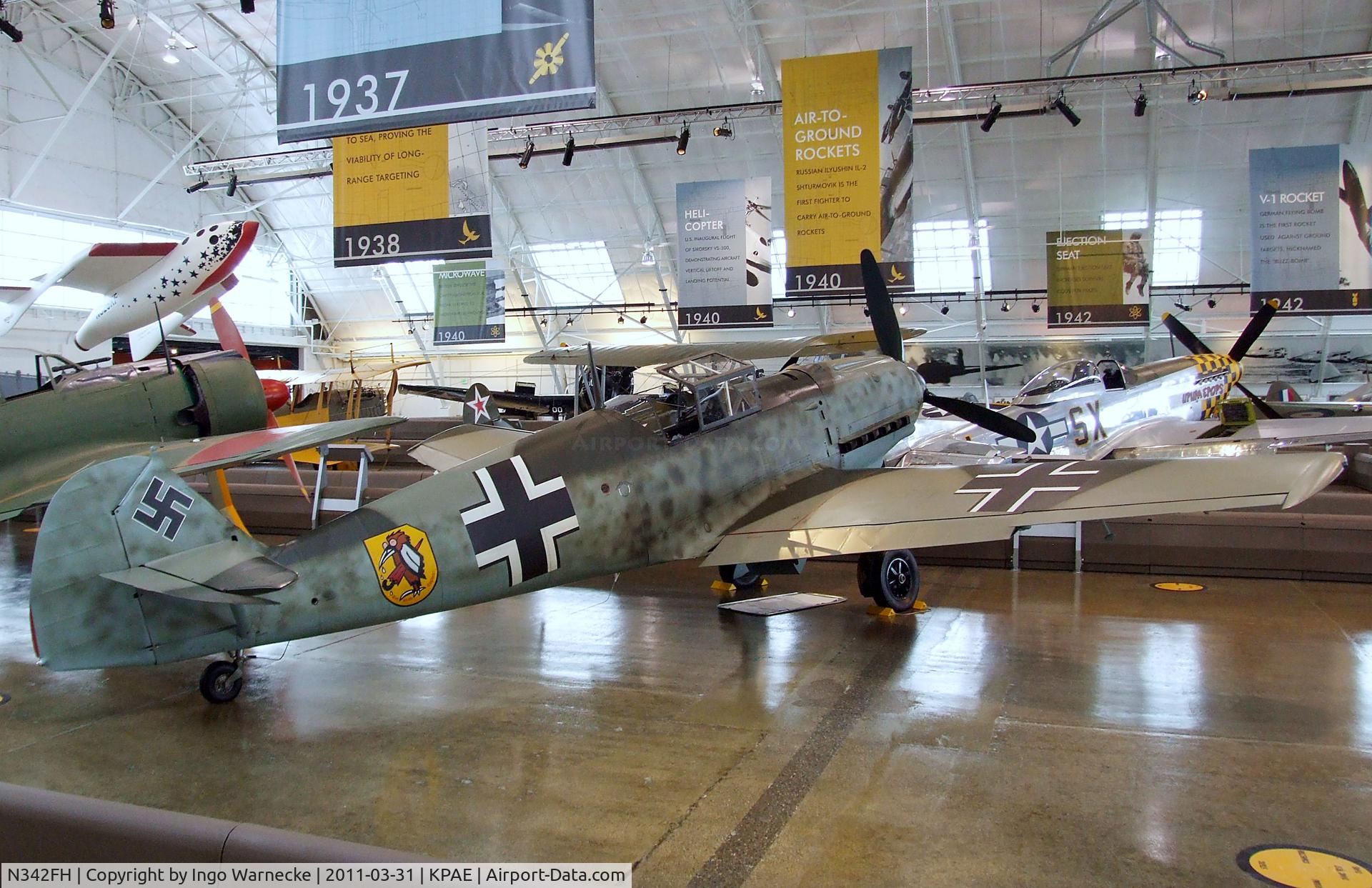 N342FH, 1939 Messerschmitt Bf-109E C/N 1342, Messerschmitt Bf 109E-3 at the Flying Heritage Collection, Everett WA