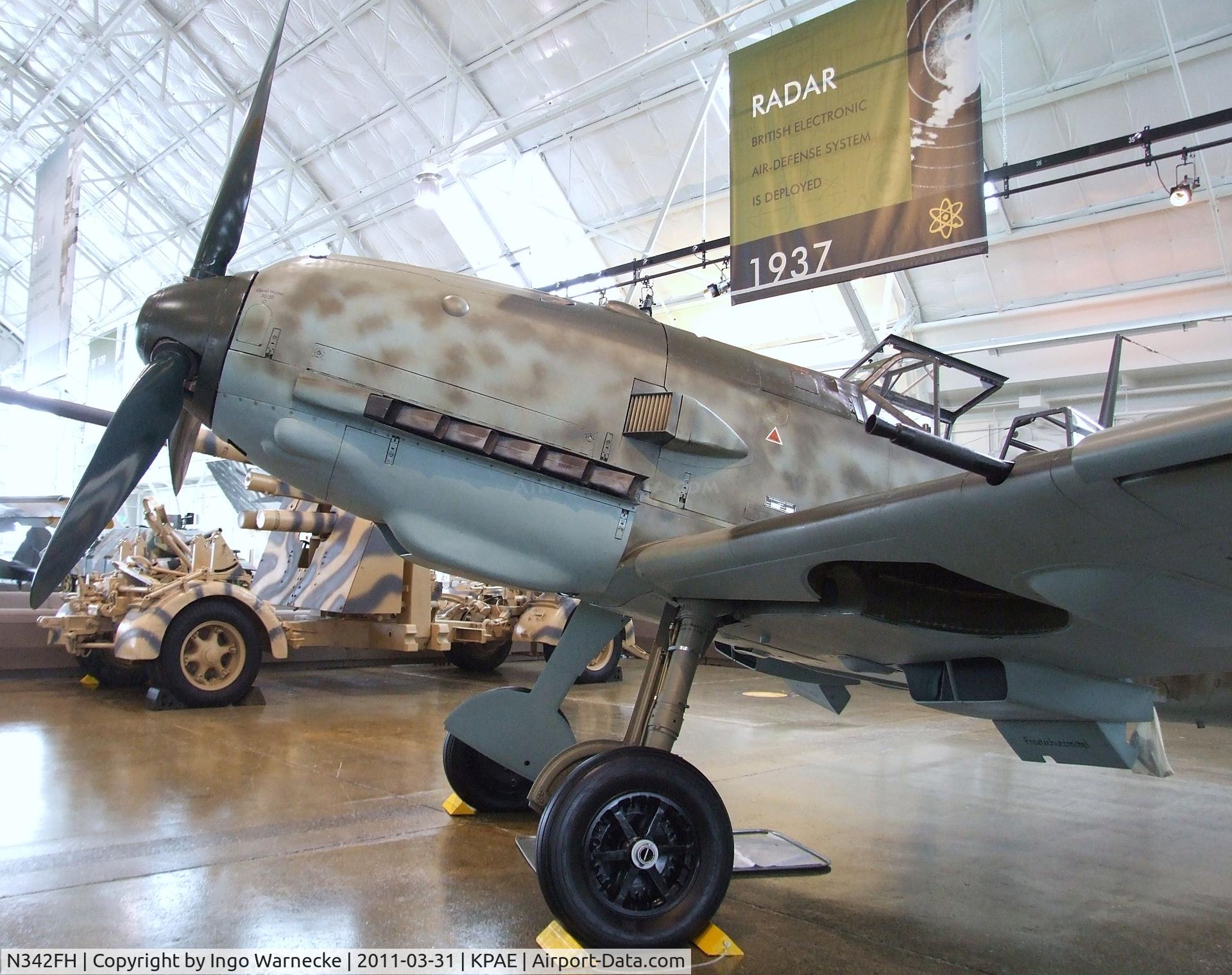 N342FH, 1939 Messerschmitt Bf-109E C/N 1342, Messerschmitt Bf 109E-3 at the Flying Heritage Collection, Everett WA