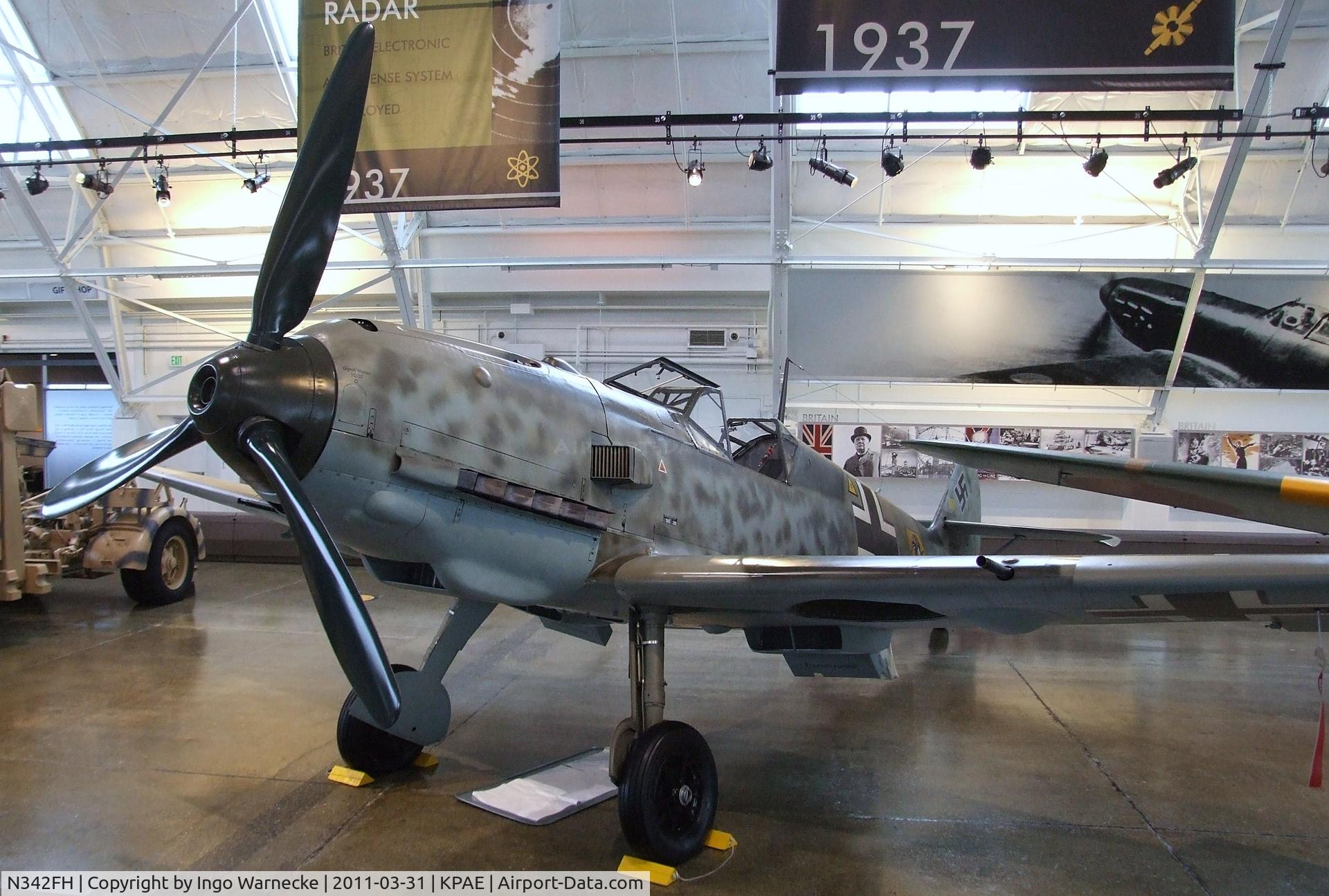 N342FH, 1939 Messerschmitt Bf-109E C/N 1342, Messerschmitt Bf 109E-3 at the Flying Heritage Collection, Everett WA