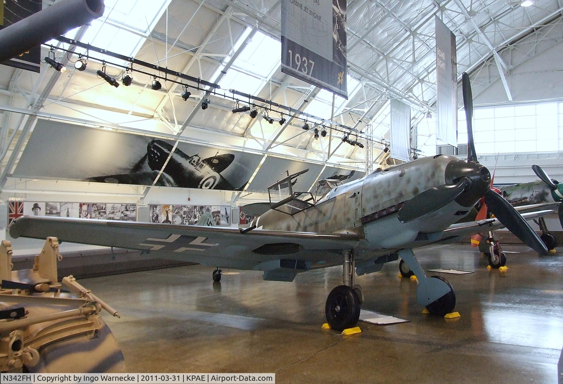 N342FH, 1939 Messerschmitt Bf-109E C/N 1342, Messerschmitt Bf 109E-3 at the Flying Heritage Collection, Everett WA