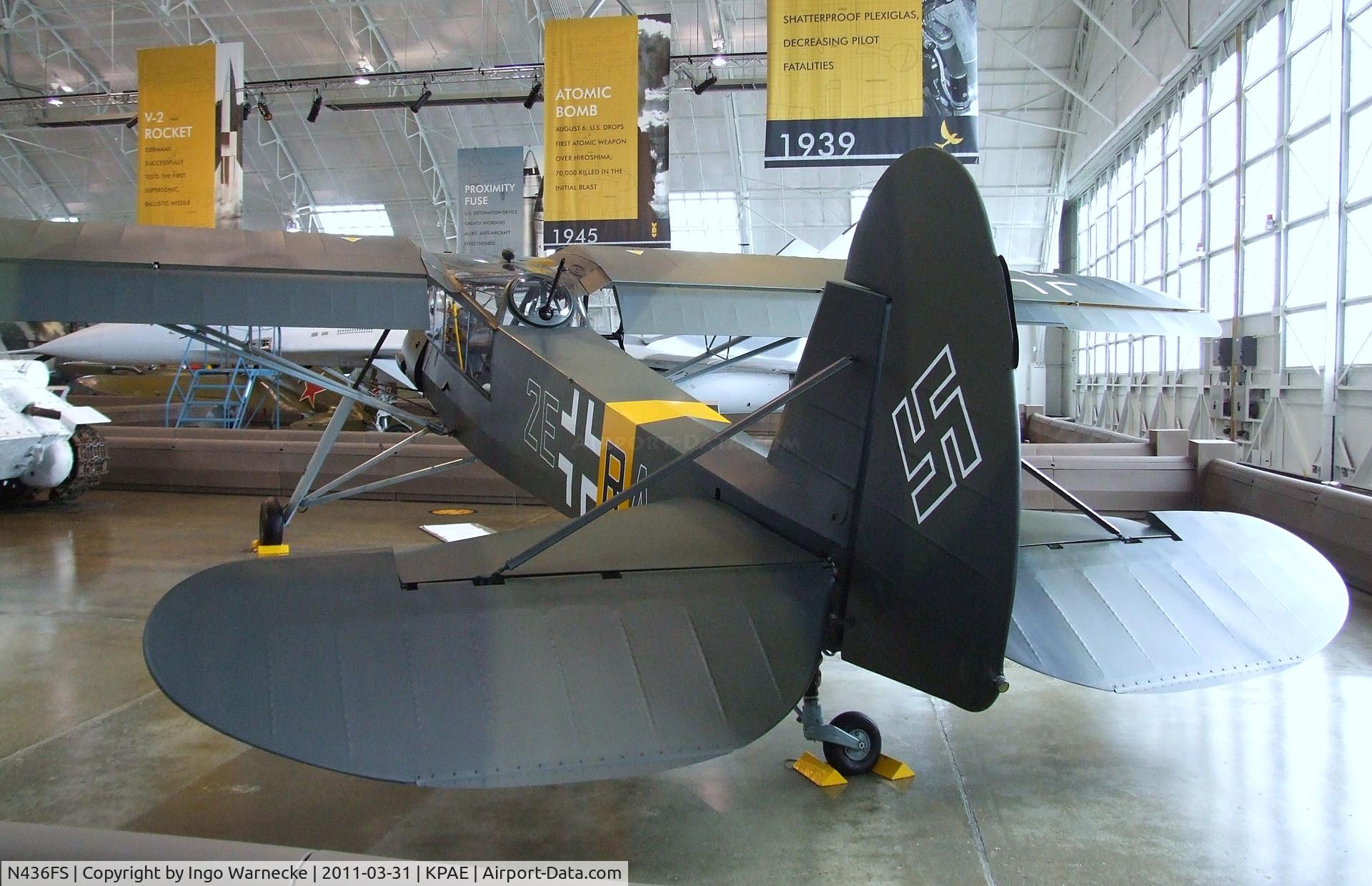 N436FS, Fieseler Fi-156C-2 Storch C/N 4362, Fieseler Fi 156C-2 Storch at the Flying Heritage Collection, Everett WA